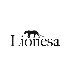 Lionesa body care logo, Lioness above the word Lionesa